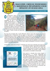 Projeto Água Limpa: Famílias Tradicionais e Quilombolas preservando o meio ambiente em Acaiaca (MG)